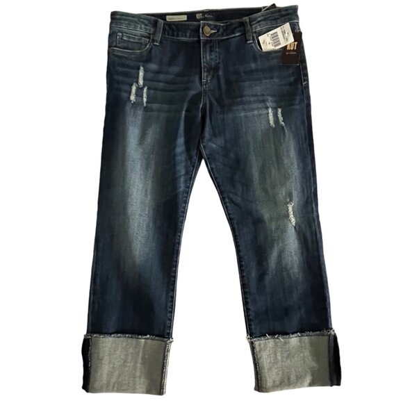 Kut from the Kloth Denim - SIZE 14 NWT Kut From The Kloth Cameron Straight Leg Cuffed Jeans